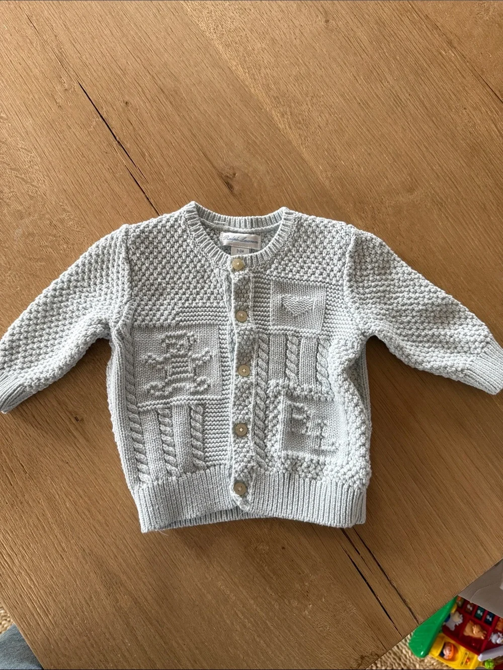 Ralph Lauren light blue Knit Baby Cardigan